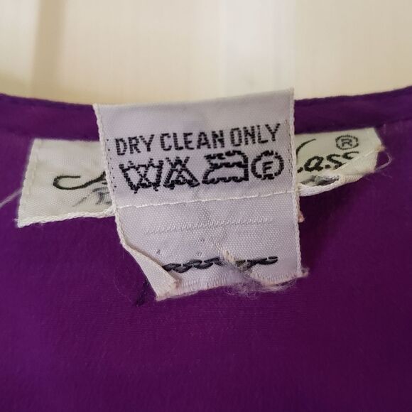 Adam Douglass Silk Purple Sleeveless Top - Picture 4 of 4